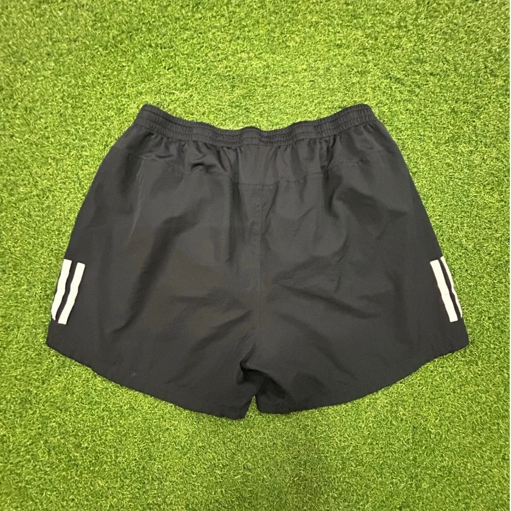 Adidas Men Black Running Short 5 Inch Inseam XL Reflective Athletic Gym Training